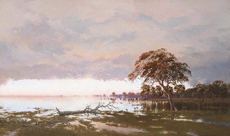 unknow artist The Flood on the Darling River France oil painting art